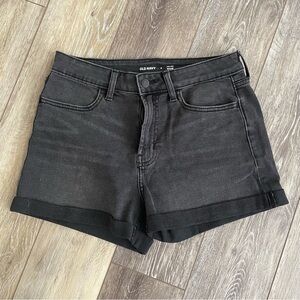 NWOT Old Navy High Rise Wow Black Denim Shorts